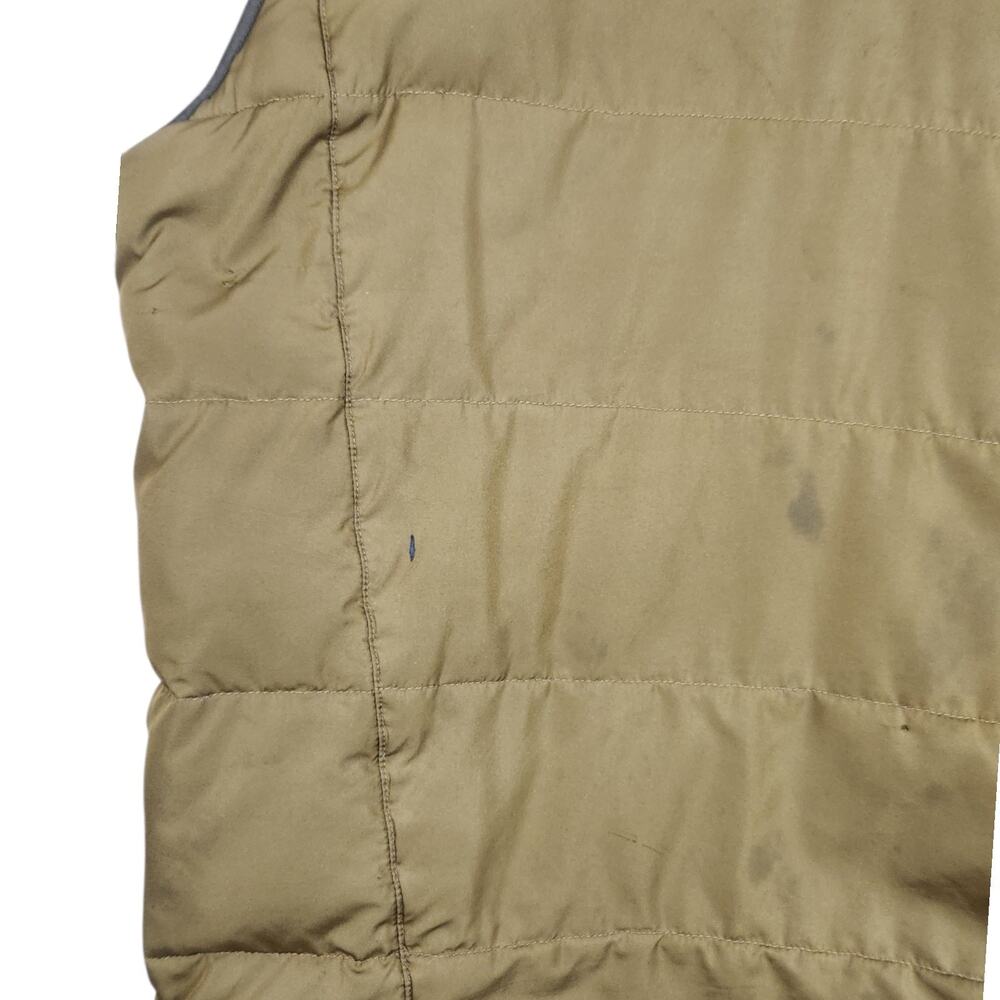 Eddie Bauer 650 Down Puffer Vest Mens XL Brown Gold Full Zip Insulated Quilted - Picture 13 of 14